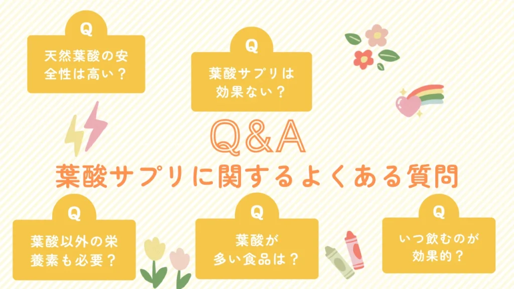 葉酸サプリに関するよくある質問(FAQ)