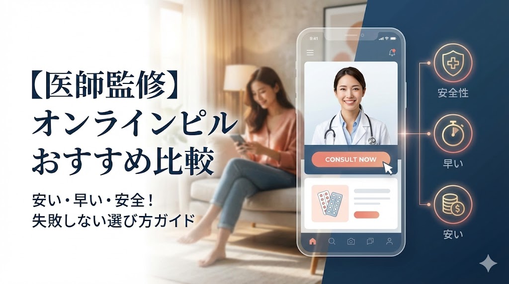【医師監修】オンラインピルおすすめ10選！安い・早い・安全なクリニックを徹底比較
