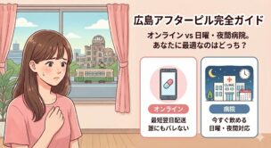 【医師監修】広島でアフターピルが安い・早いのは?オンライン処方と日曜・夜間対応の病院リスト