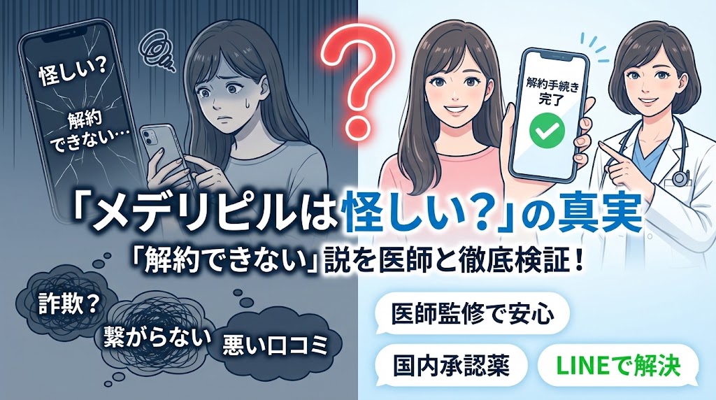 メデリピルは怪しい？悪い口コミの真相と「解約できない」説を徹底検証【医師監修】