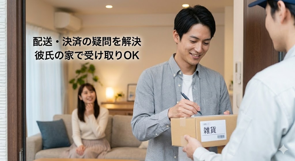 「彼氏の家で受け取りたい」など配送・決済の疑問を解決して荷物を受け取るまでの画像