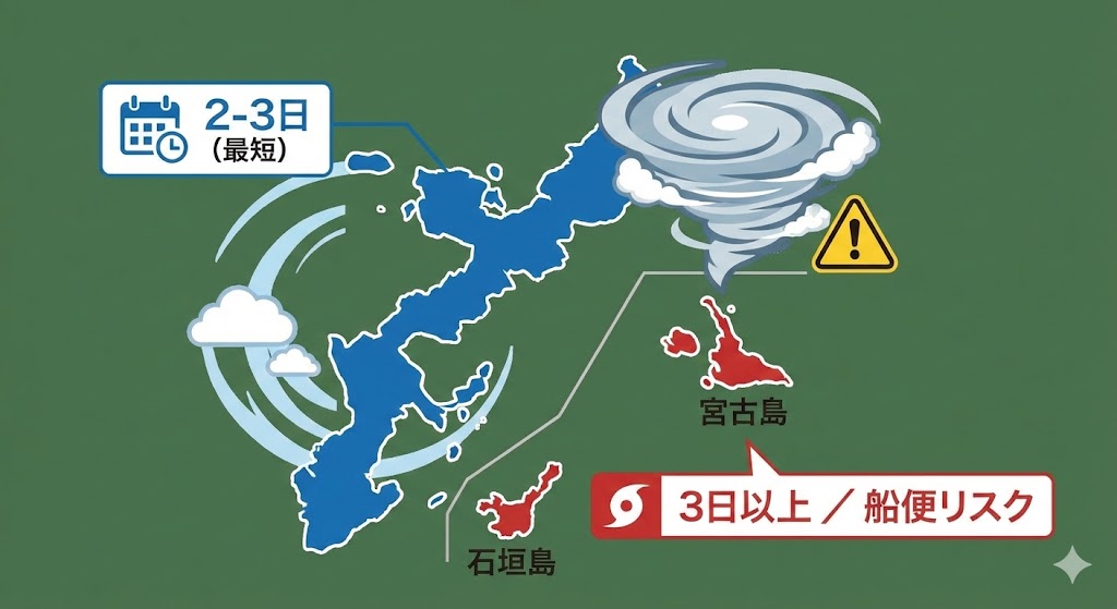 【配送目安】沖縄本島は最短翌々日、離島はさらに日数がかかります。※台風時は遅延あり