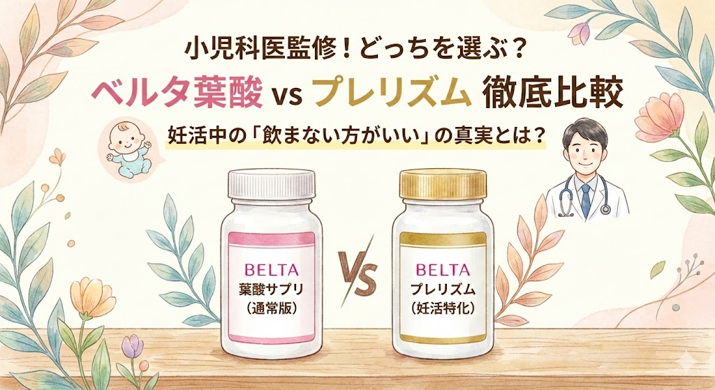 【医師監修】ベルタ葉酸とプレリズムどっち？妊活中の選び方と「飲まない方がいい」の真実