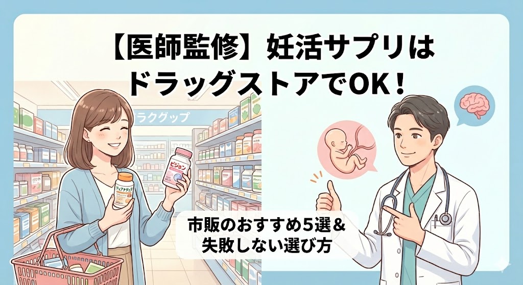 【医師監修】妊活サプリはドラッグストアでOK？市販のおすすめ5選と選び方