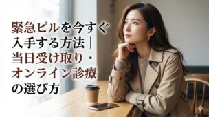 緊急ピルを今すぐ入手する方法を解説するアイキャッチ画像（当日受け取り・オンライン診療対応）