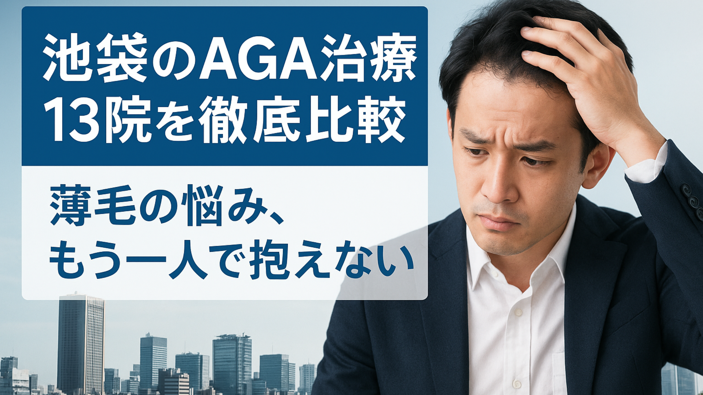 【池袋】AGAクリニック13選：オンライン診療と対面治療を徹底比較！料金・特徴が一目でわかる一覧表付き